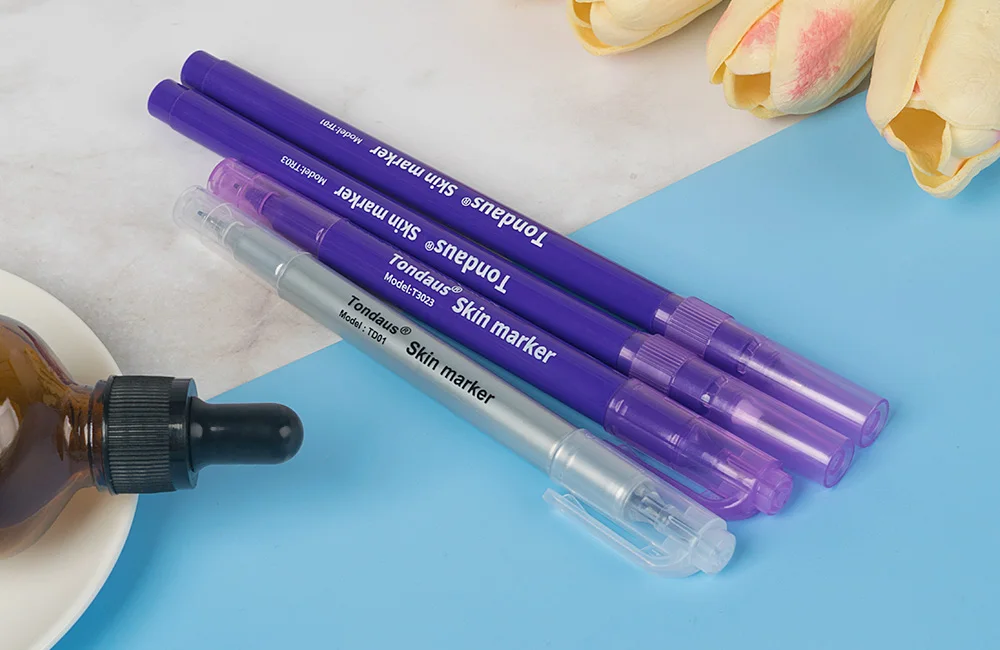 Surgical Skin Marker for Eyebrow Skin Marker Pen Tattoo Skin Marker Measure Measuring Ruler Set Tool