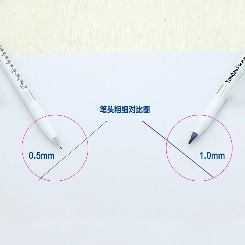 Surgical Skin Marker for Eyebrow Skin Marker Pen Tattoo Skin Marker Measure Measuring Ruler Set Tool