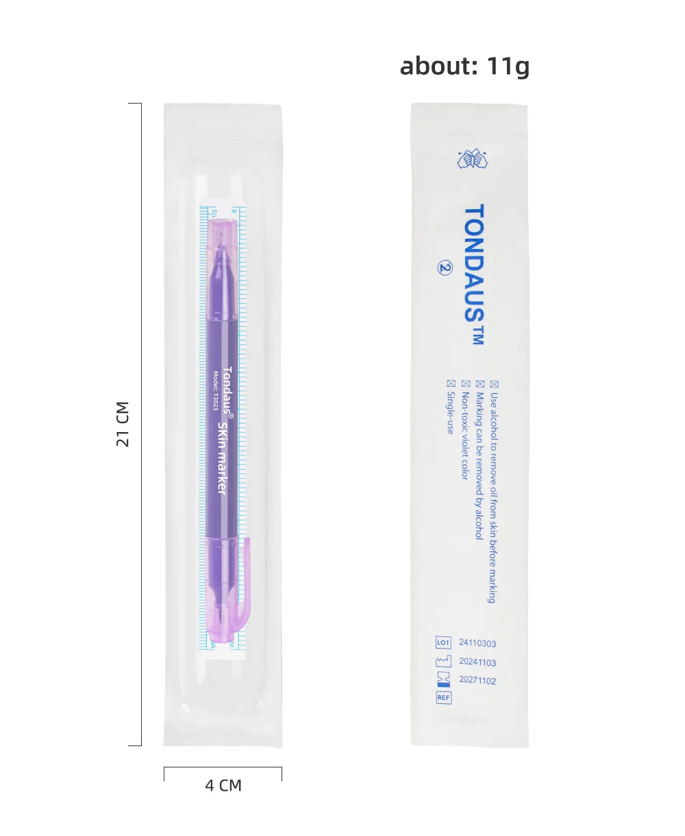 Surgical Skin Marker for Eyebrow Skin Marker Pen Tattoo Skin Marker Measure Measuring Ruler Set Tool