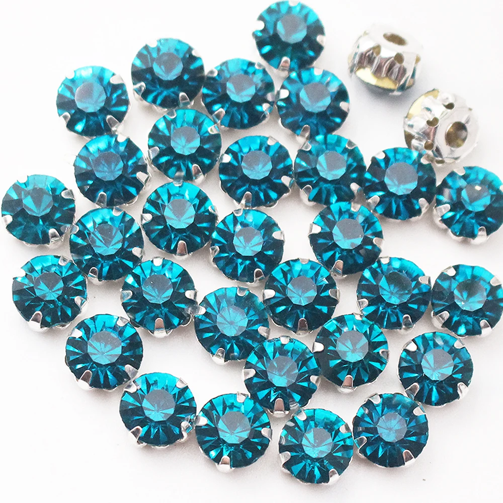 3mm-8mm Claw Cup Sewing Rhinestones Strass Flatback Crystas Stones Silver Base Sew On Rhinestones For Clothes Needlework Gems