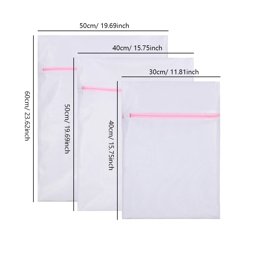 3Pcs/Set Bra Underwear Products Zippered Mesh Laundry Bags Baskets Household Cleaning Tools Accessories Laundry Care