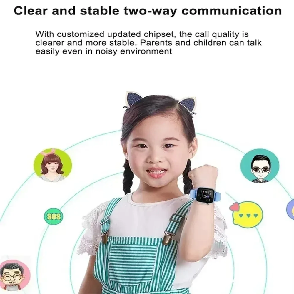 Lenovo 4G Kids Smart Watch 8K Camera SOS GPS Tracker Sim Card Call Waterproof Child Watch for Boys Girls Birthday Gift Android
