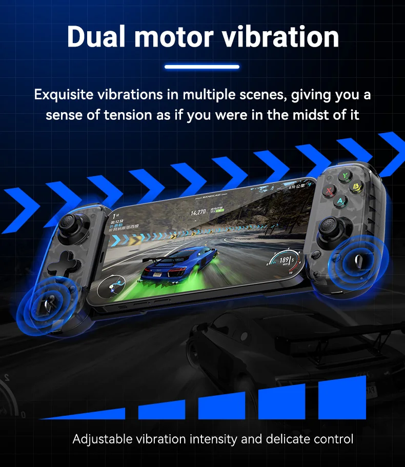 D6MINI Wireless Mobile Game Controller with Hall Joystick Quick Trigger USB C Gamepad for 3DS Android ios Switch