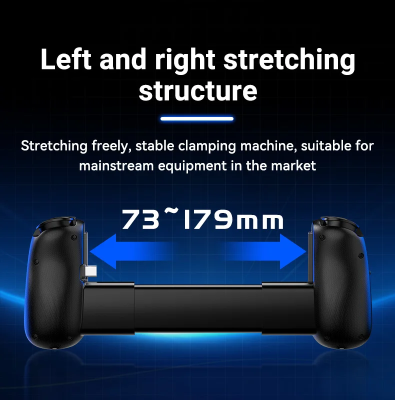 D6MINI Wireless Mobile Game Controller with Hall Joystick Quick Trigger USB C Gamepad for 3DS Android ios Switch