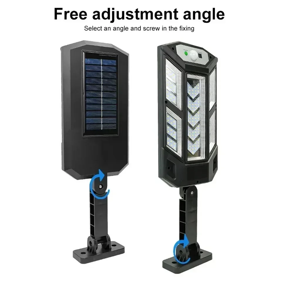Powerful LED Solar Outdoor Led Courtyard Wall Lamp Rechargeable Human Body Induction Garden Terrace Garage Door Street Lighting