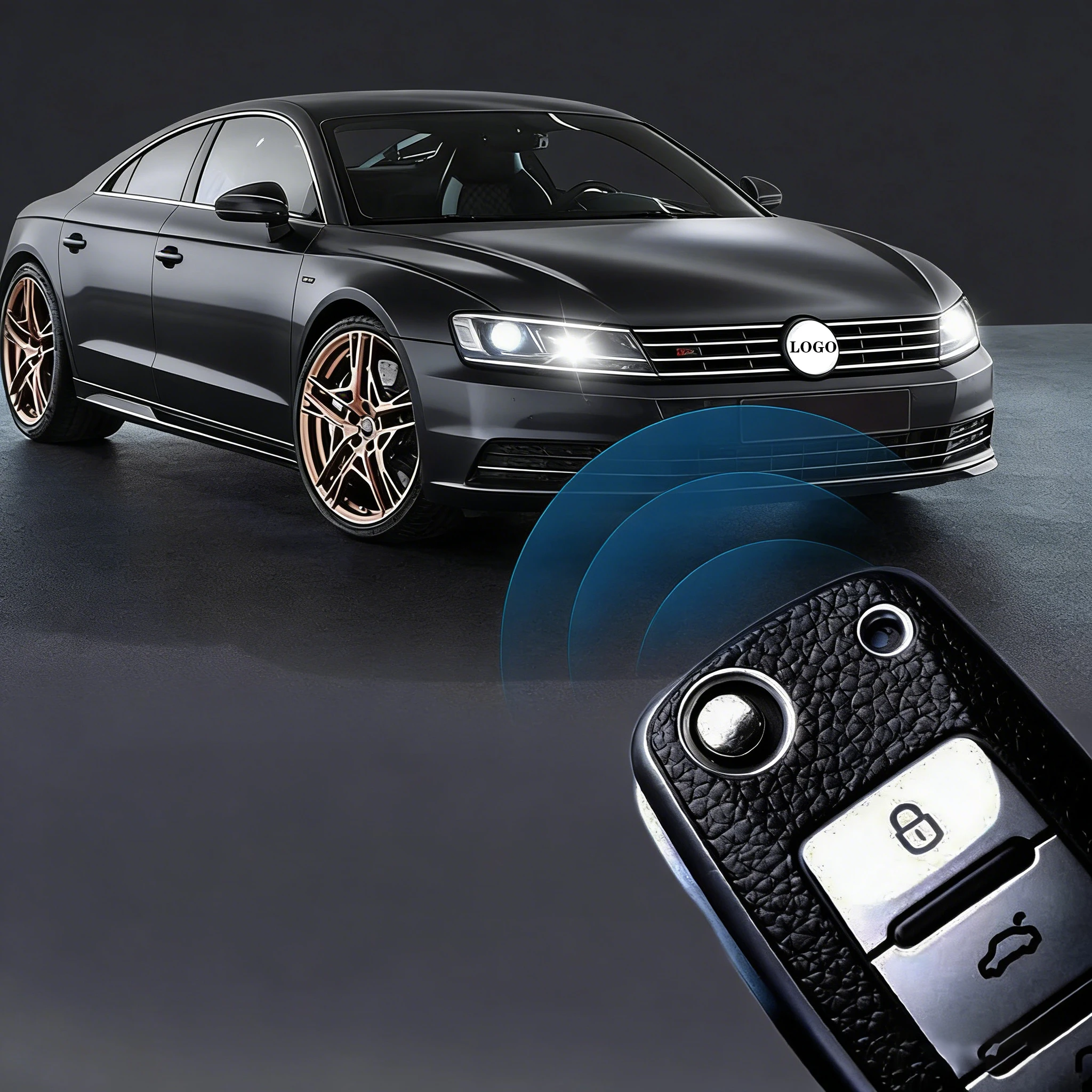 Leather TPU Car Key Case Car Key Full Cover Protection Bag for VW Volkswagen Polo Tiguan Passat Golf Jetta Lavida Skoda Octavia