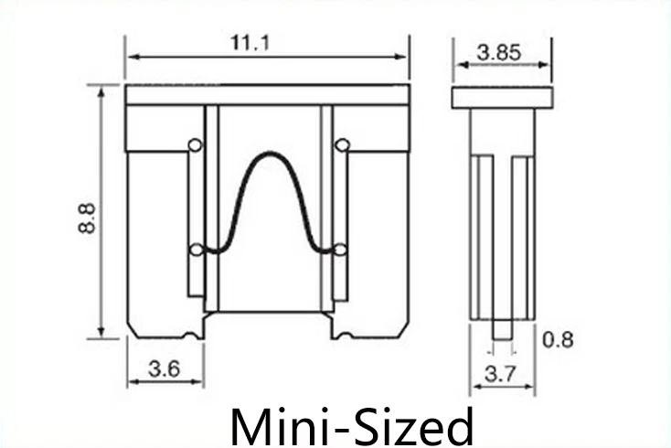 2pcs Waterproof Mini Small Medium In-Line Auto Fuse Holder 16AWG + 2pcs Fuse Inserts 2A 3A 5A 7.5A 10A 15A 20A 25A 30A 35A 40A