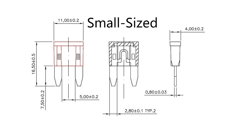 2pcs Waterproof Mini Small Medium In-Line Auto Fuse Holder 16AWG + 2pcs Fuse Inserts 2A 3A 5A 7.5A 10A 15A 20A 25A 30A 35A 40A