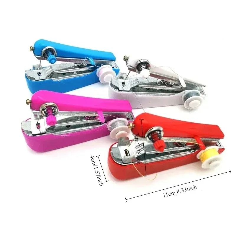 Portable Sewing Machine Mini Sewing Machine Household Simple Needlework Manual Crop Repair Clothes Fabric Hand Sewing Machine