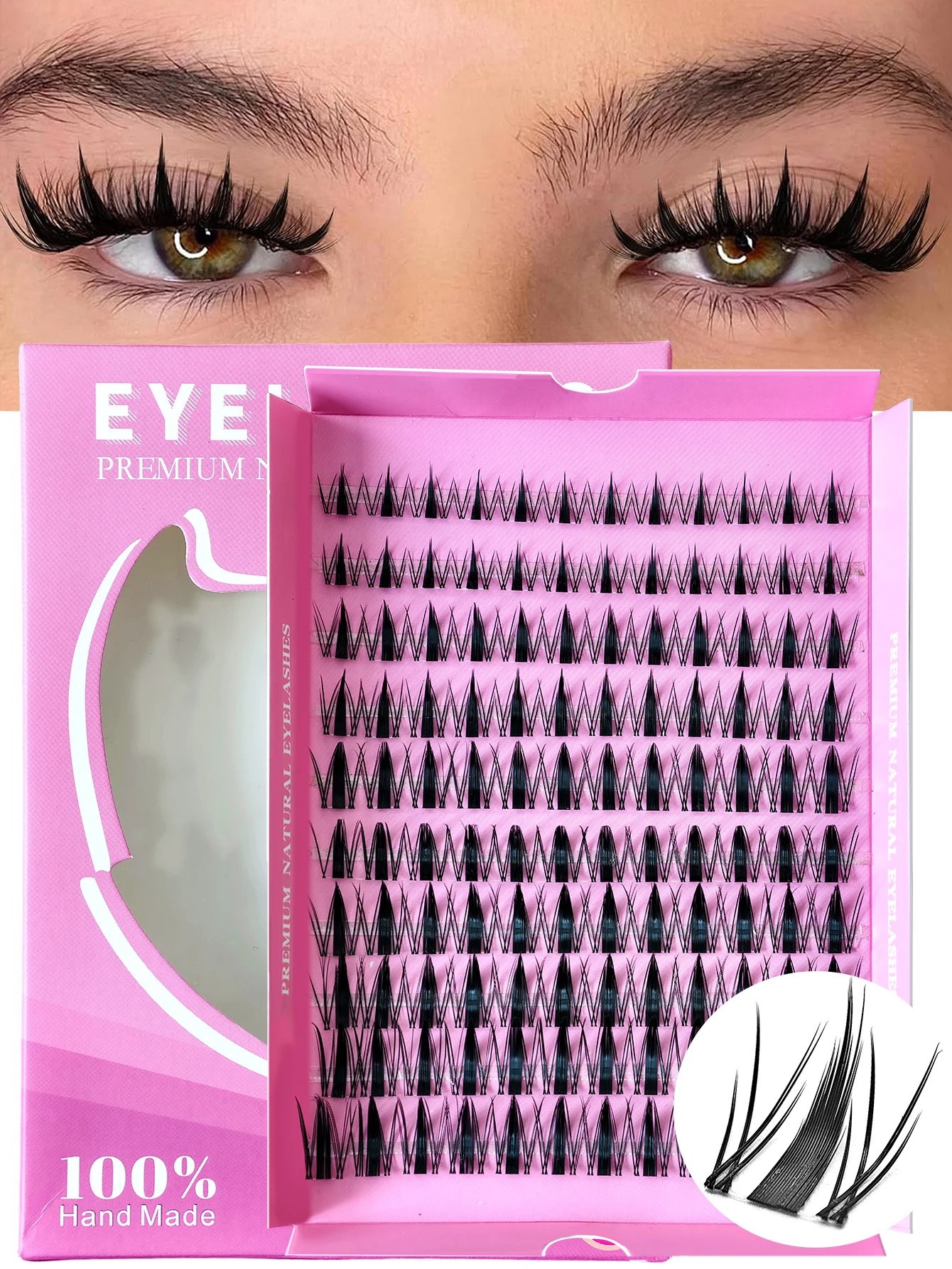 DIY Clusters Lash 10-18mm(Mix) Fluffy Lash Clusters for Self Application Makeup Individual Eyelash Extensions Natural Look