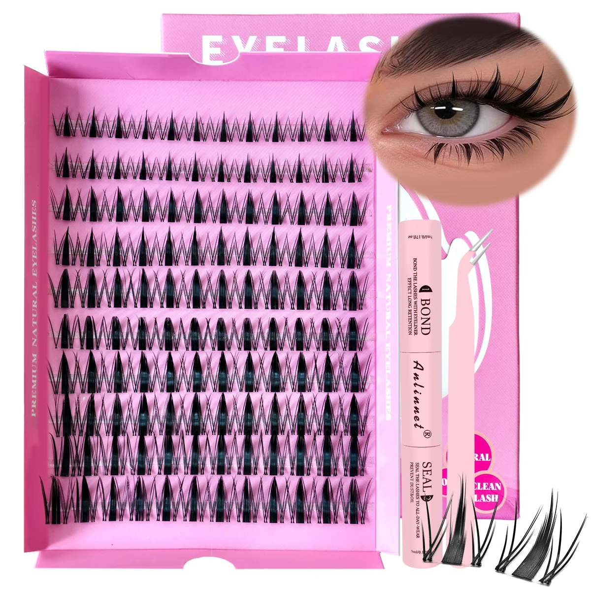 DIY Clusters Lash 10-18mm(Mix) Fluffy Lash Clusters for Self Application Makeup Individual Eyelash Extensions Natural Look