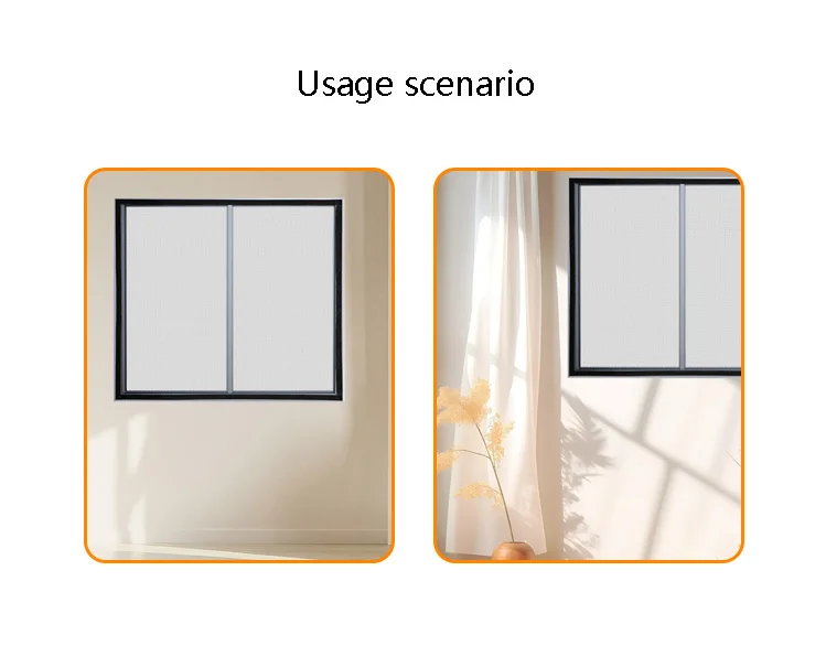 Self-Adhesive Black PP Nano Window Screen Mesh Anti-Mosquito Net Easy Install No Drill for Home