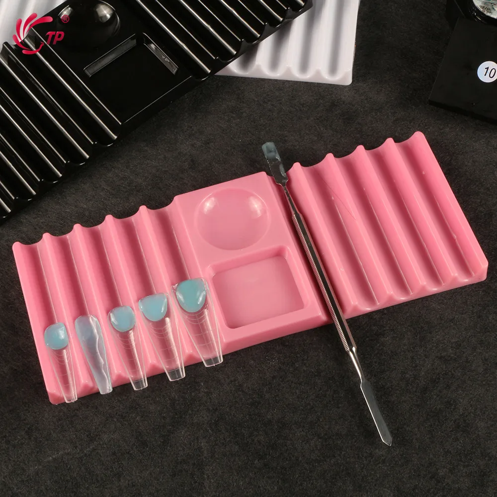TP Dual Form Holder Plastic Pen Stand for Nail Art Tools Nail Brush Holder Storage Nail Extension Molds Holder Storage Rack Tool