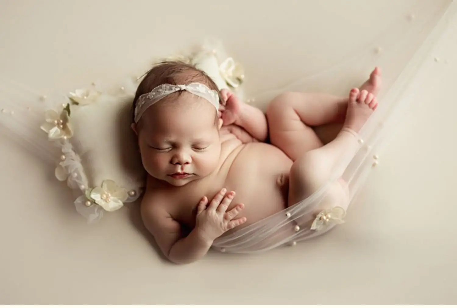 Newborn Photography Wrap Blanket Mesh Backdrop Baby Photography Studio Fotografia Acessorios
