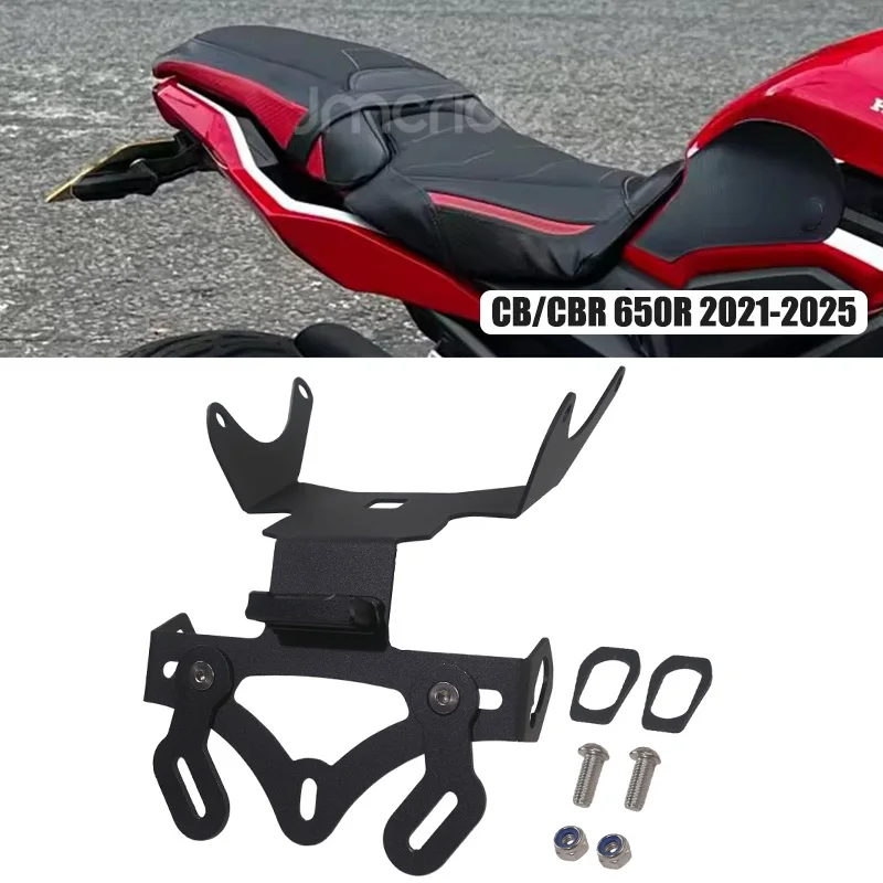 CB/CBR 650R Motorcycle License Plate Holder Tail Light Bracket Tidy Fender Eliminator For Honda CB650R CBR650R 2021-2025