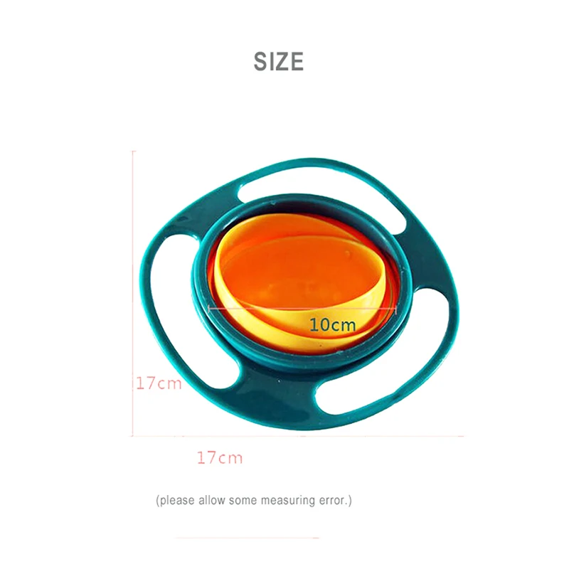 Universal Gyro Bowl 360 Degree Rotation Spill Resistant Feeding Dishes for Baby Training Children Rotary Balance Novelty Gyro