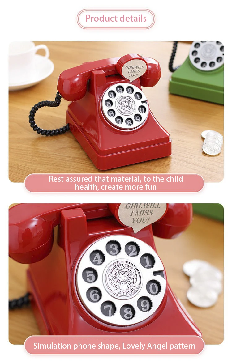 Creative Cute Retro Phone Money Jar Boys and Girls Gift Photography Props Storage Room Photo Props Decoration Gifts