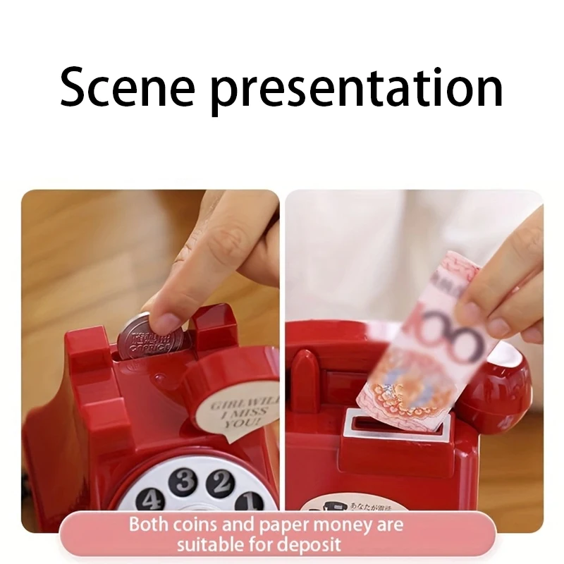 Creative Cute Retro Phone Money Jar Boys and Girls Gift Photography Props Storage Room Photo Props Decoration Gifts
