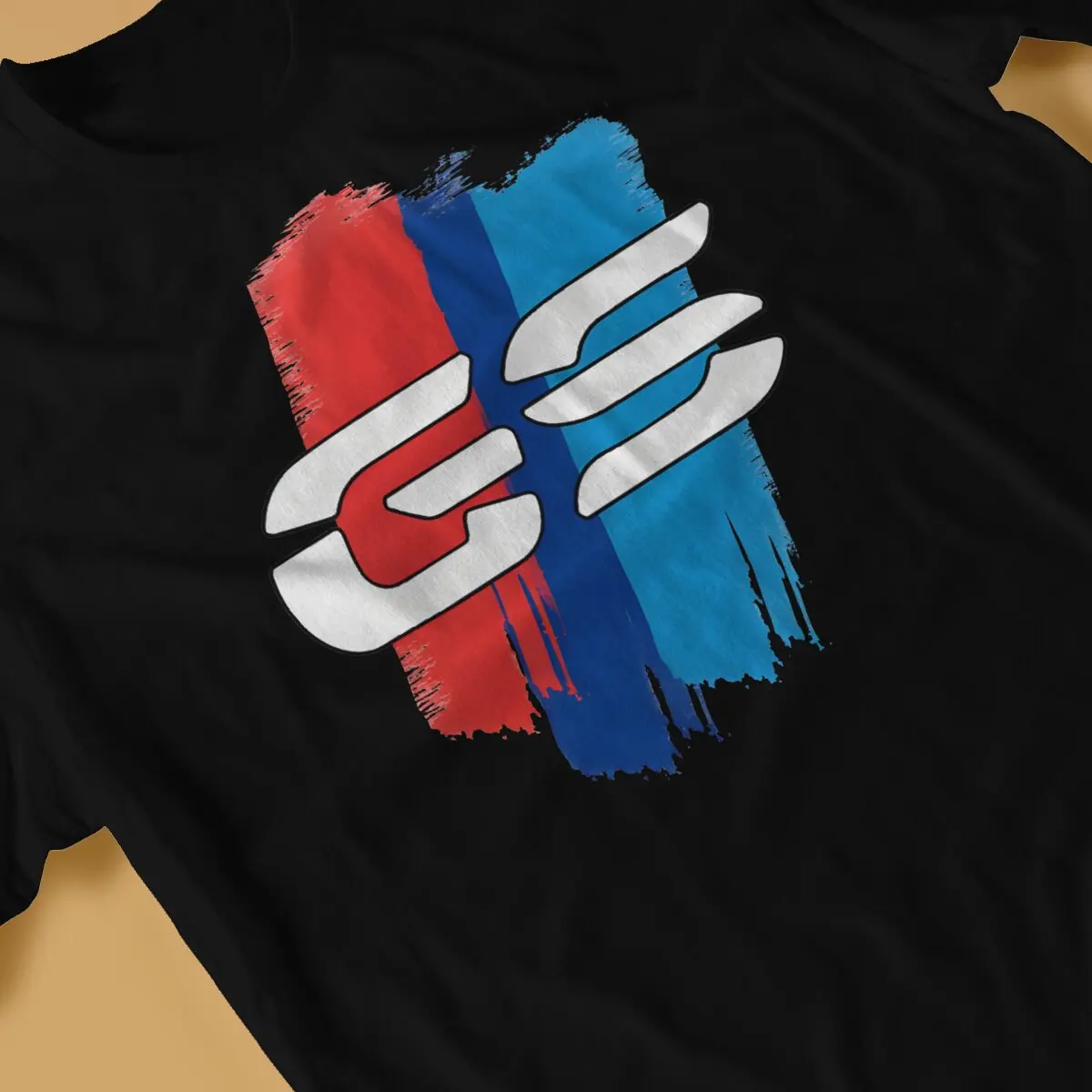 GS Motorcycle BRUSHES T Shirt Grunge Men Tees Summer Clothing COTTON Crewneck TShirt