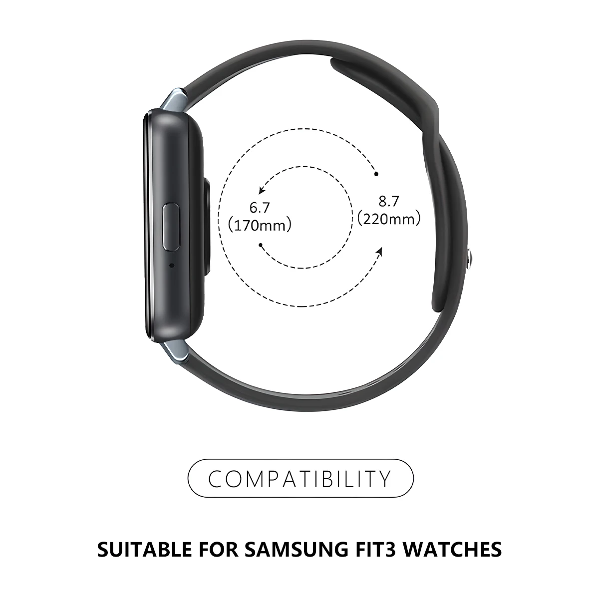 Silicone Strap for Samsung Galaxy Watch Fit 3 Bracelet Wristband for Samsung Galaxy Watch Fit 3 Smartwatch Watchband Correa Band