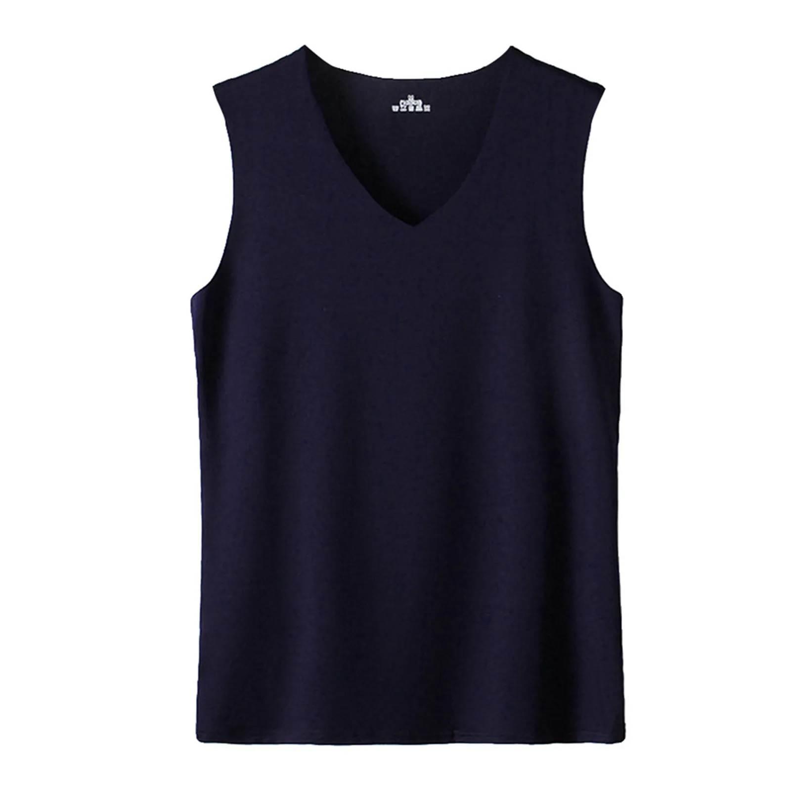 Men'S Top Men'S Summer Multi Color Sleeveless Vest Men'S Summer Ice Silk Traceless Thin Breathable Color V-Neck Sleeveless Top