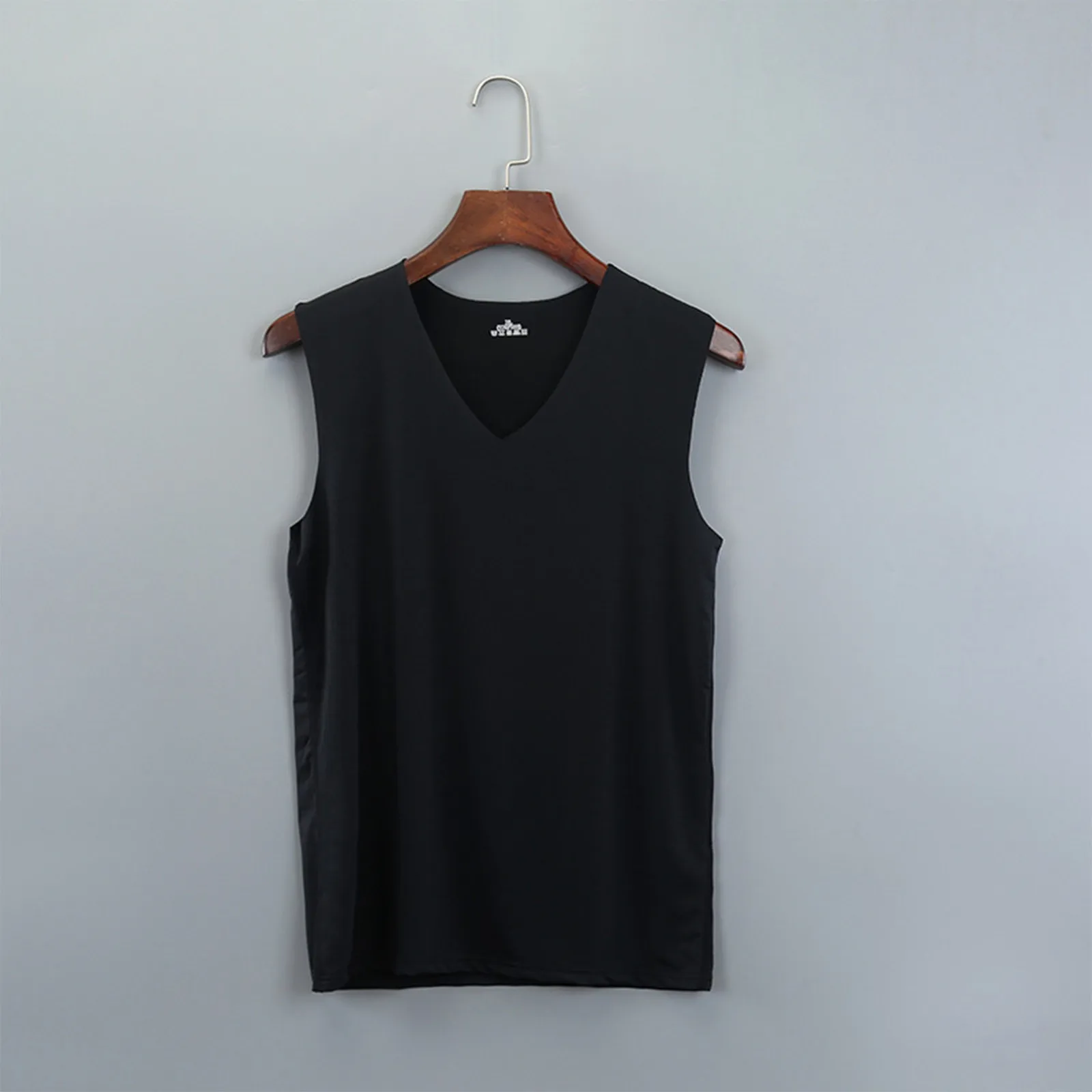Men'S Top Men'S Summer Multi Color Sleeveless Vest Men'S Summer Ice Silk Traceless Thin Breathable Color V-Neck Sleeveless Top