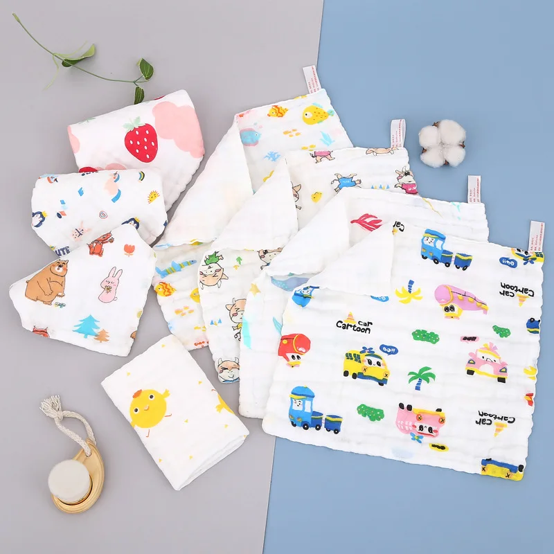 Baby Muslin Washcloths Natural Cotton Baby Wipes Soft Newborn Face Towel Sensitive Skin- Baby Registry 12*12inch Towels 2pcs
