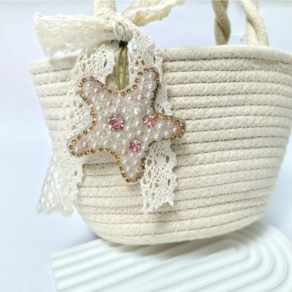 Handmade Rhinestone Lobster Beaded Pendant Pretty Hand Sewn Bag Charms Octopus Turtle Hanging Rope Patches Applique Bag Lanyard