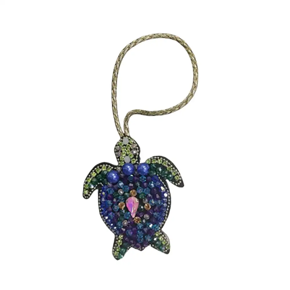 Handmade Rhinestone Lobster Beaded Pendant Pretty Hand Sewn Bag Charms Octopus Turtle Hanging Rope Patches Applique Bag Lanyard
