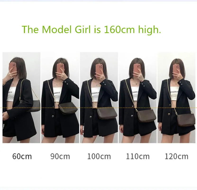 Polished Shine Stainless Metal Chain Shoulder Strap For Designer Lady Handbag Women Bag Purse Pochette Golden Silvery