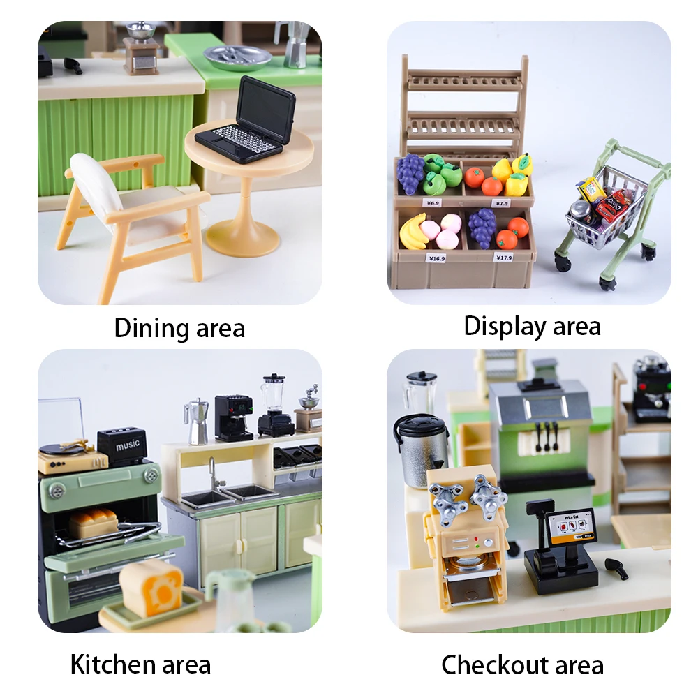 1:12 Scale Miniature Dollhouse Coffee Machine Accessories Blender Juicer Appliance Model Doll Furniture Play Mini Kitchen Toy