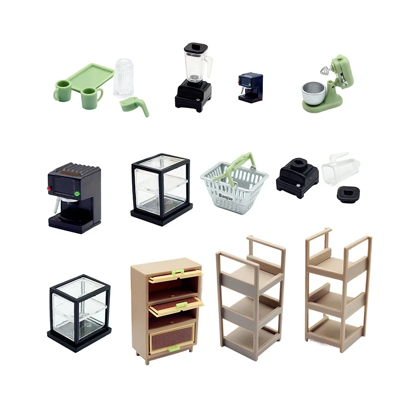 1:12 Scale Miniature Dollhouse Coffee Machine Accessories Blender Juicer Appliance Model Doll Furniture Play Mini Kitchen Toy