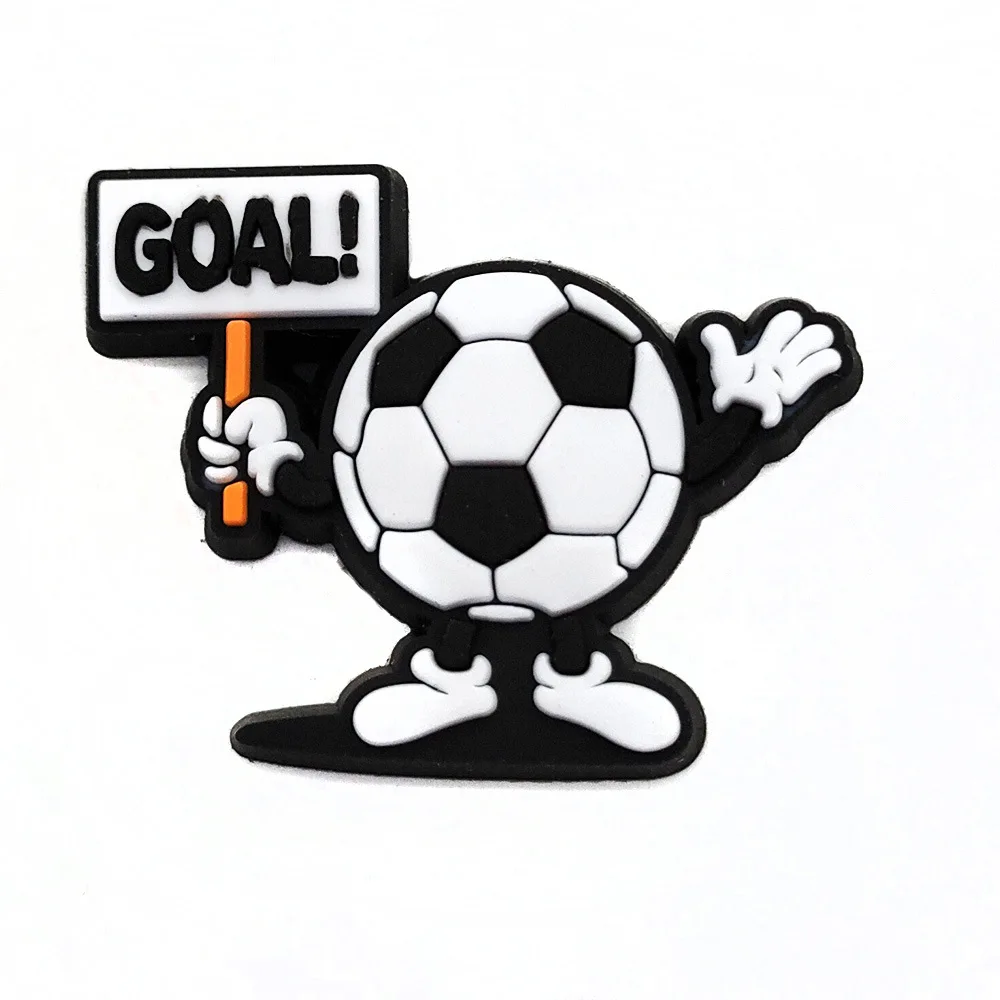 Sprot Soccer Football Shoe Charms Pin for Crocs Accessories Charms Clogs Slides DIY Shoe Decoration Buckle Party Gifts