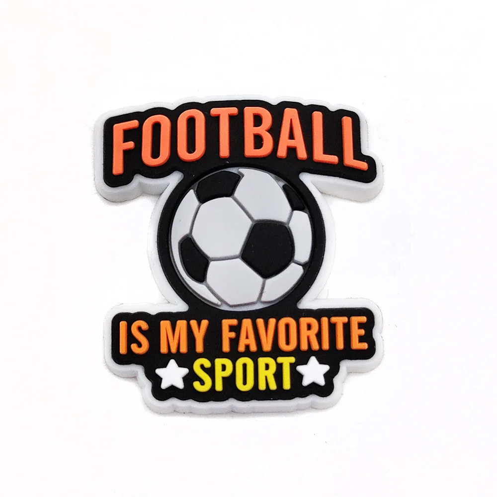 Sprot Soccer Football Shoe Charms Pin for Crocs Accessories Charms Clogs Slides DIY Shoe Decoration Buckle Party Gifts