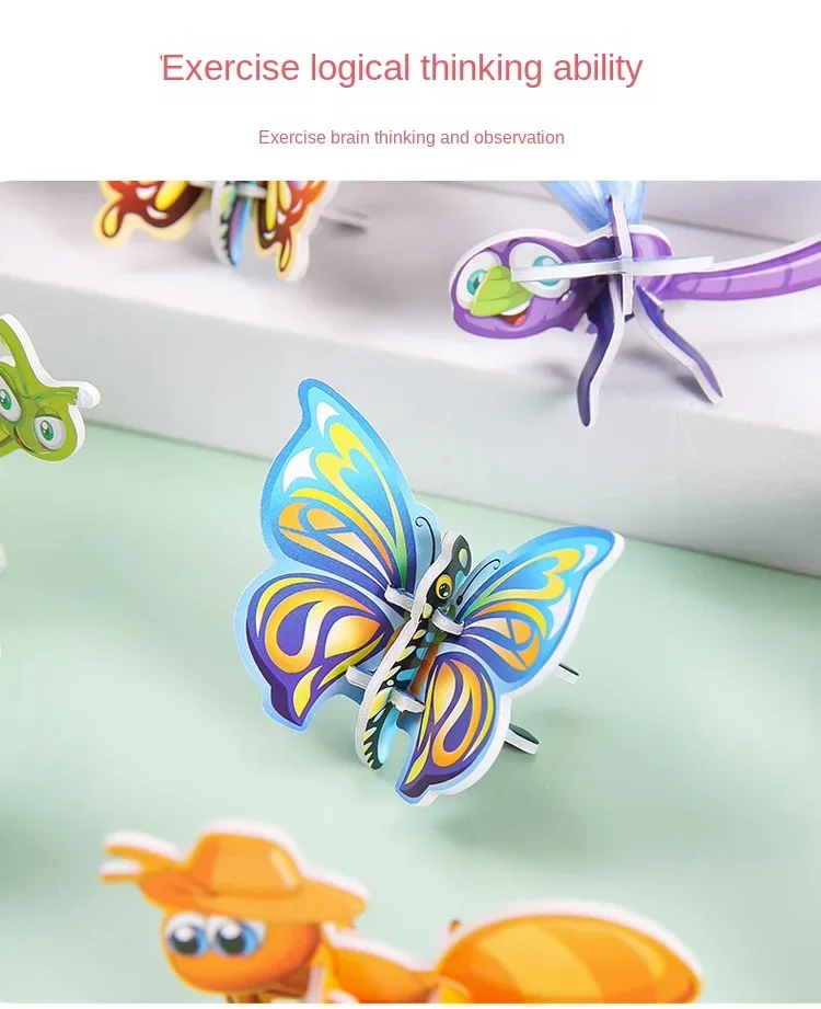 12-24pcs/bag 3D Animals Foam Puzzle Educational Toys for Kids Birthday Party Favor Guest Gift Classroom Rewards Goodie Fillers