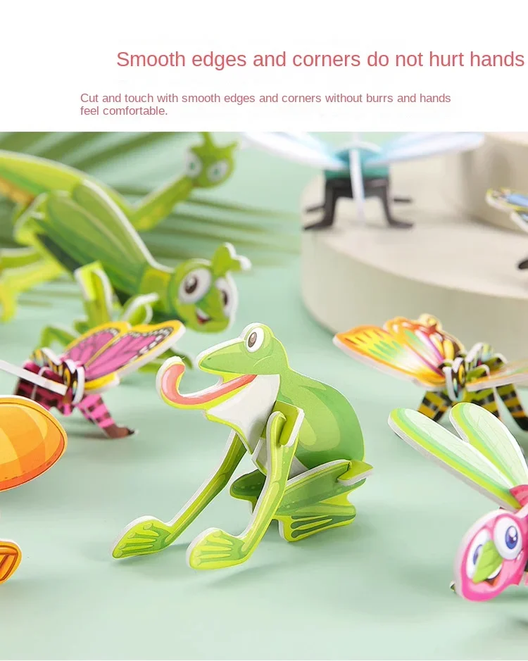 12-24pcs/bag 3D Animals Foam Puzzle Educational Toys for Kids Birthday Party Favor Guest Gift Classroom Rewards Goodie Fillers