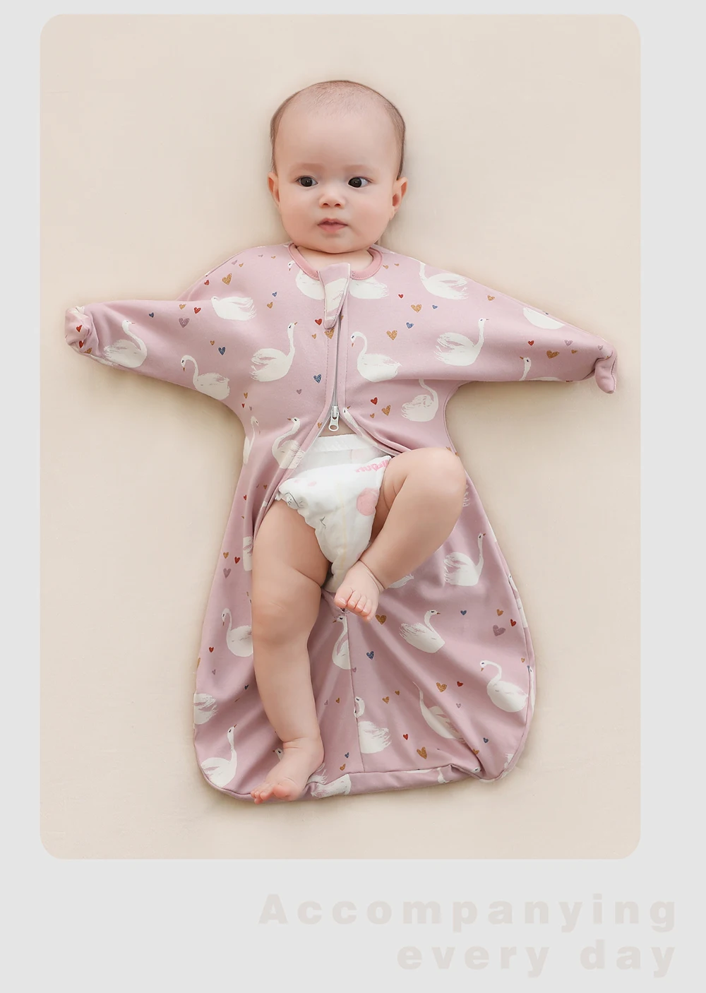 INSULAR Newborn Baby Sleeping Bags Anti-shock Cotton Cartoon Sleepsacks Baby Swaddle Bags Surrendered Anti-startle Bags