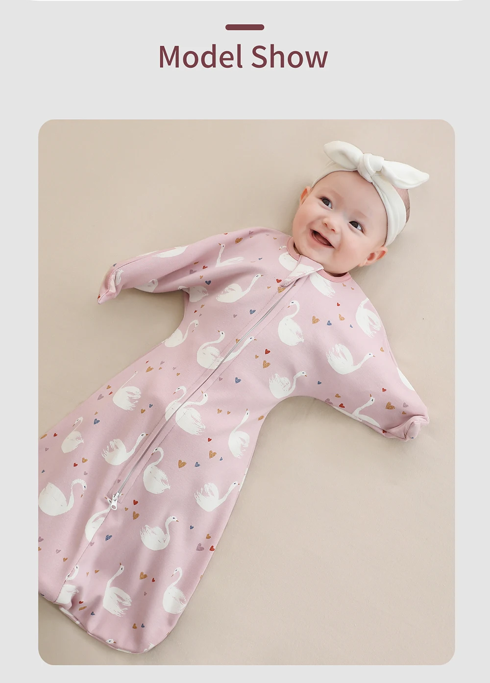 INSULAR Newborn Baby Sleeping Bags Anti-shock Cotton Cartoon Sleepsacks Baby Swaddle Bags Surrendered Anti-startle Bags