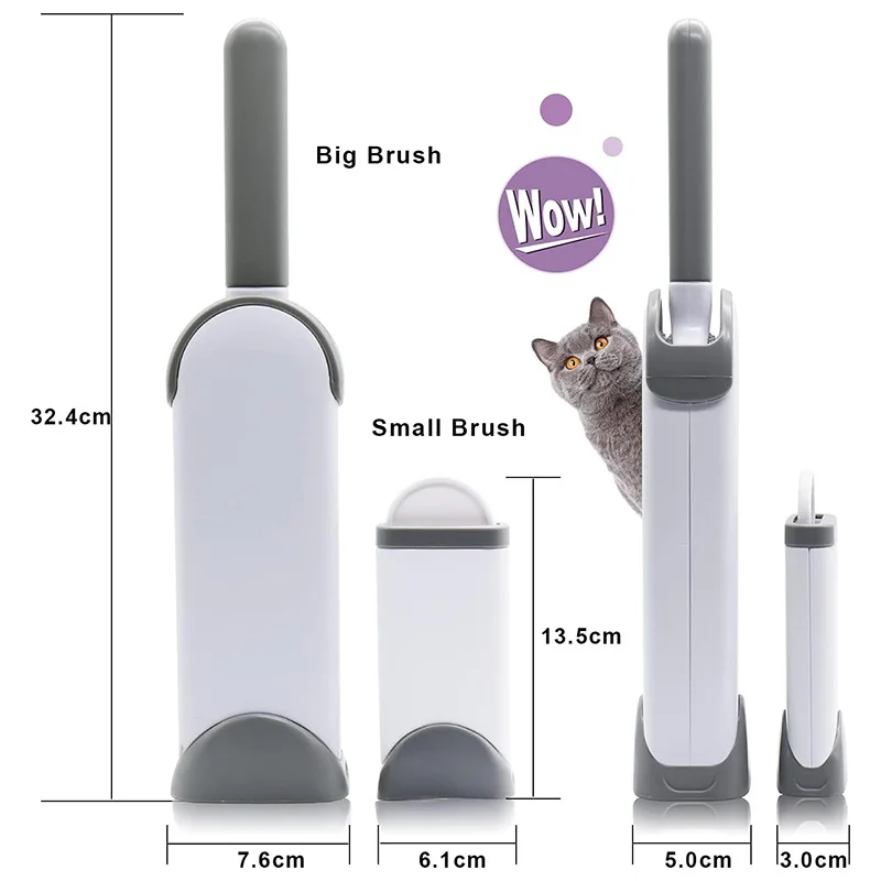 Magic Clothes Lint Remover,Reusable Static Dusting Cleaning Brushes for Sofa Carpet,Pet Cat Hair Fur Roller Brush Manual Cleaner