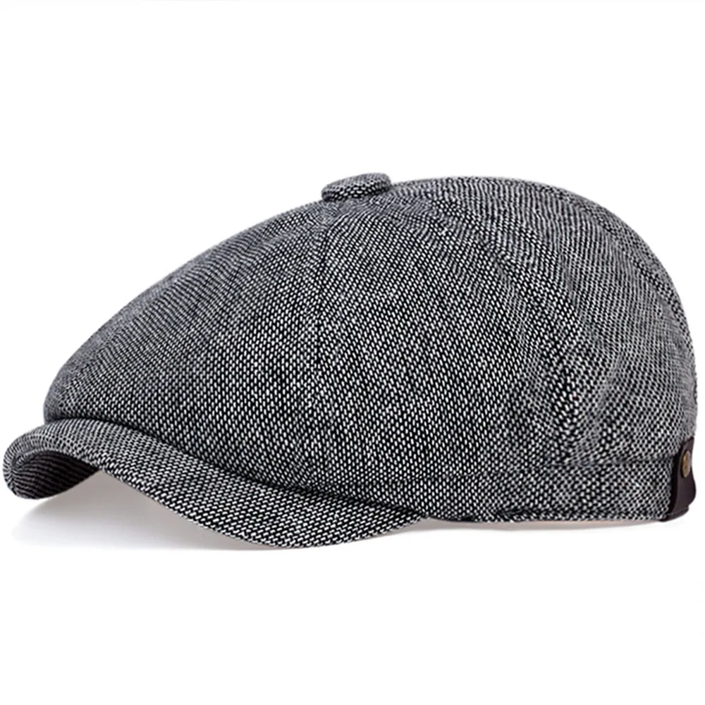 Retro Newsboy Caps Men Octagonal Hats British Painters Hats Autumn Winter Berets Herringbone Flat Caps Hip Hop Berets Gorras