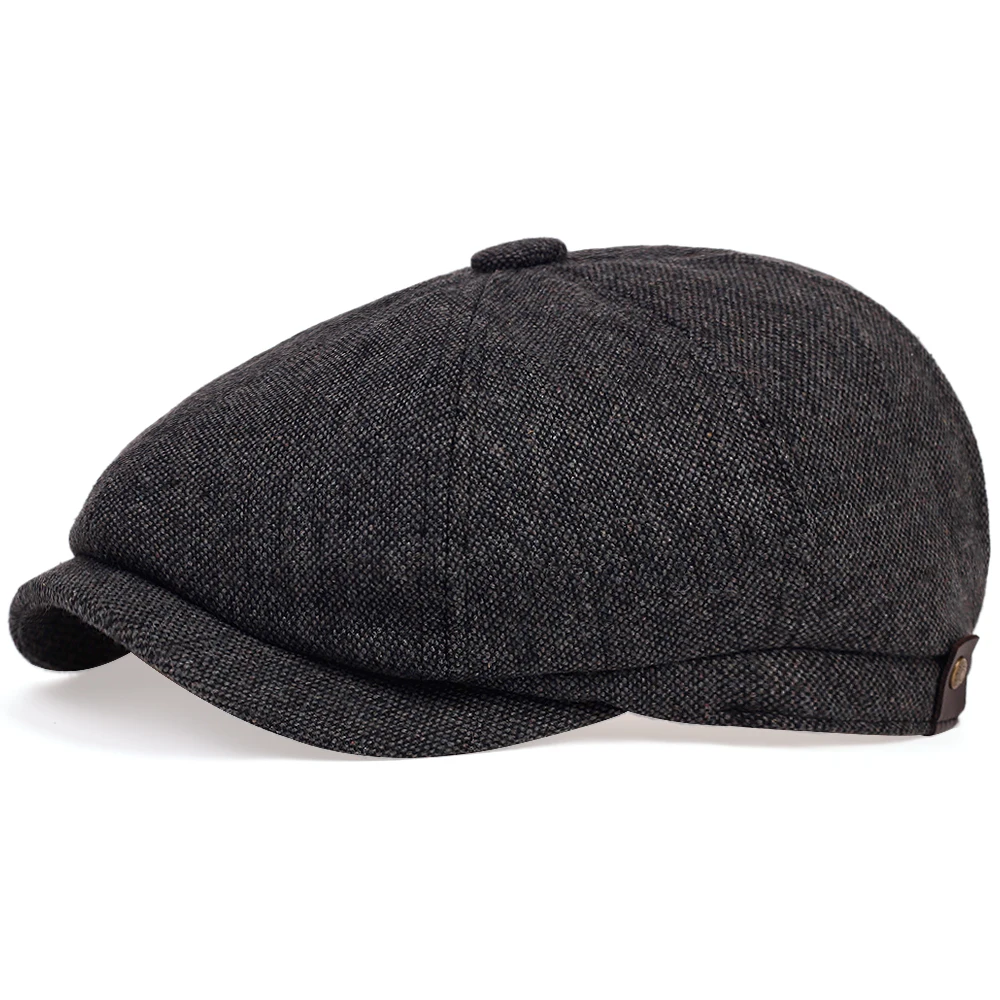 Retro Newsboy Caps Men Octagonal Hats British Painters Hats Autumn Winter Berets Herringbone Flat Caps Hip Hop Berets Gorras