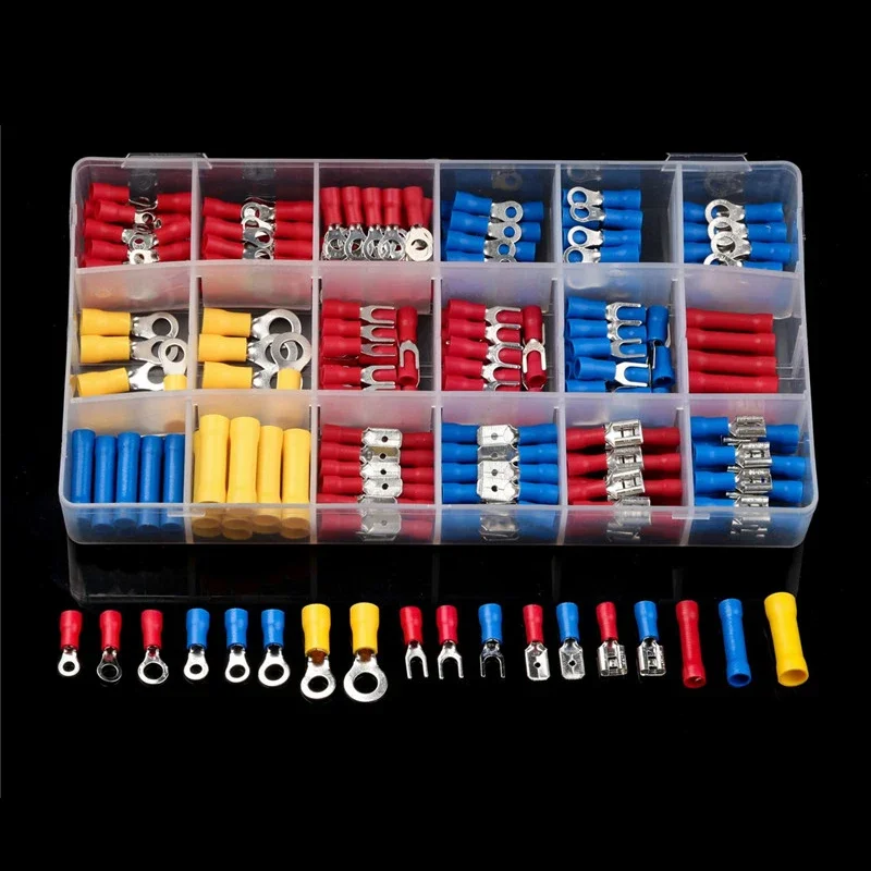 480/280/102PCS Wire Connector Kit Male Female Insulated Terminals Cold Crimp Terminals Assorted Crimp Terminals Spade