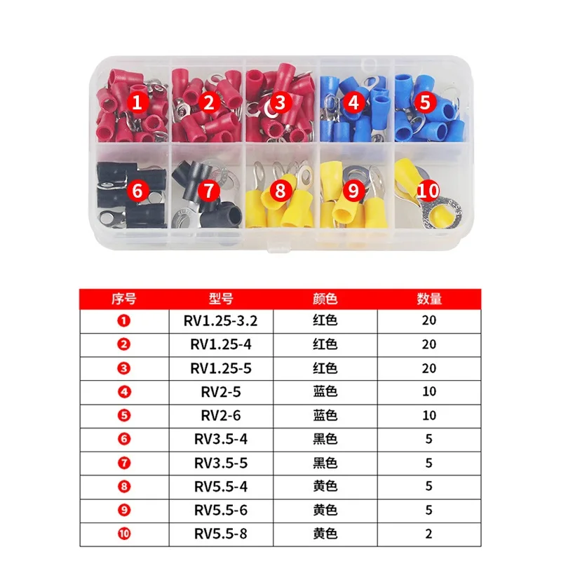 480/280/102PCS Wire Connector Kit Male Female Insulated Terminals Cold Crimp Terminals Assorted Crimp Terminals Spade