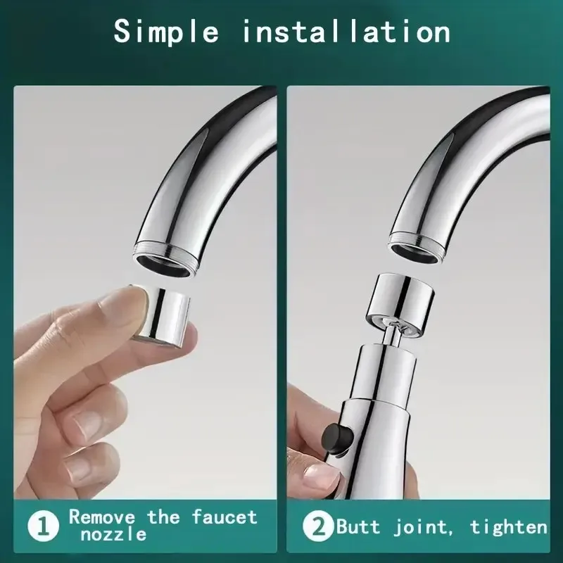 3 Spray Modes Faucet Aerator, 360 Degree Rotatable Faucet Sprayer Attachment, Kitchen Faucet Extender, Sink Sprayer Attachment
