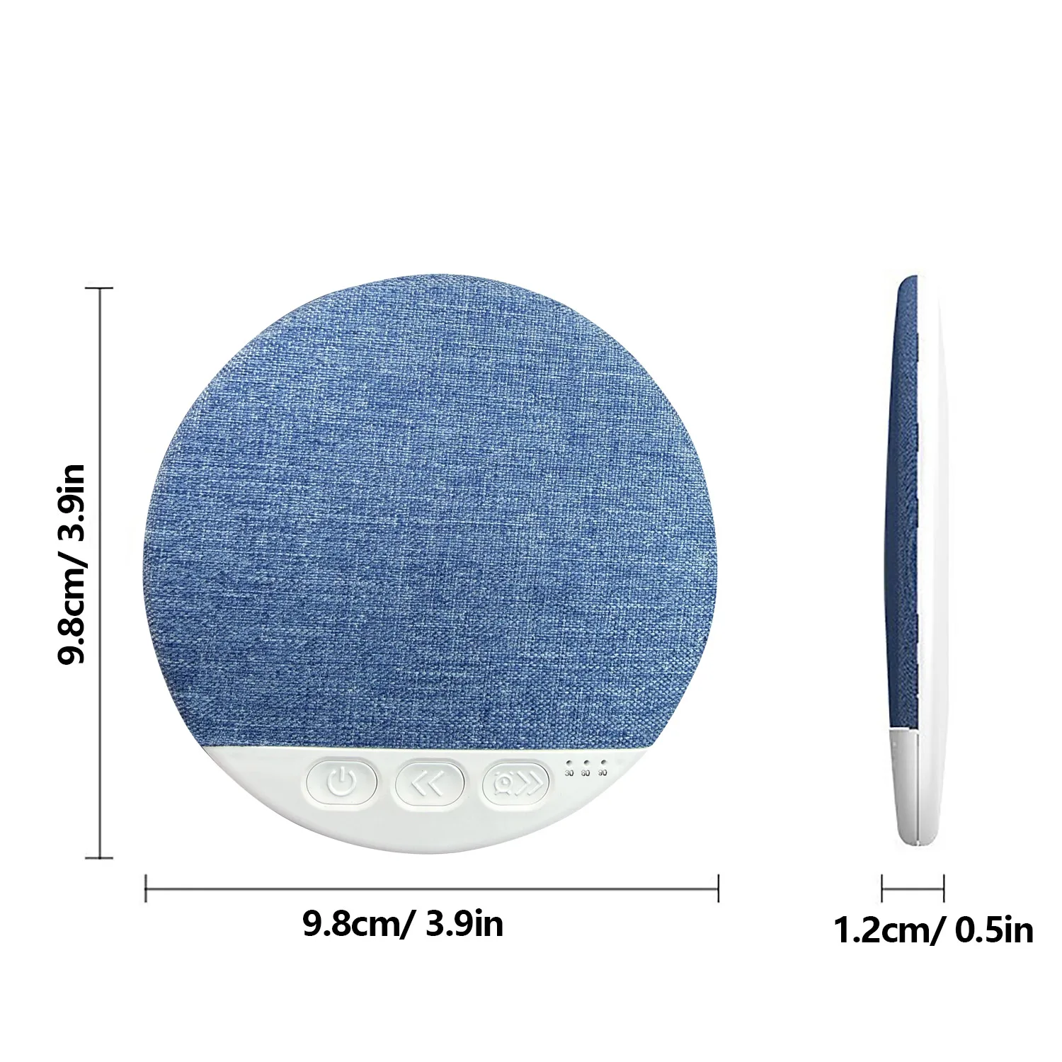 NEW Blue Wireless Pillow Speaker Sleep Aid Bluetooth Under Pillow Machine Speaker 30/60/90 Min Timer Stereo Sound
