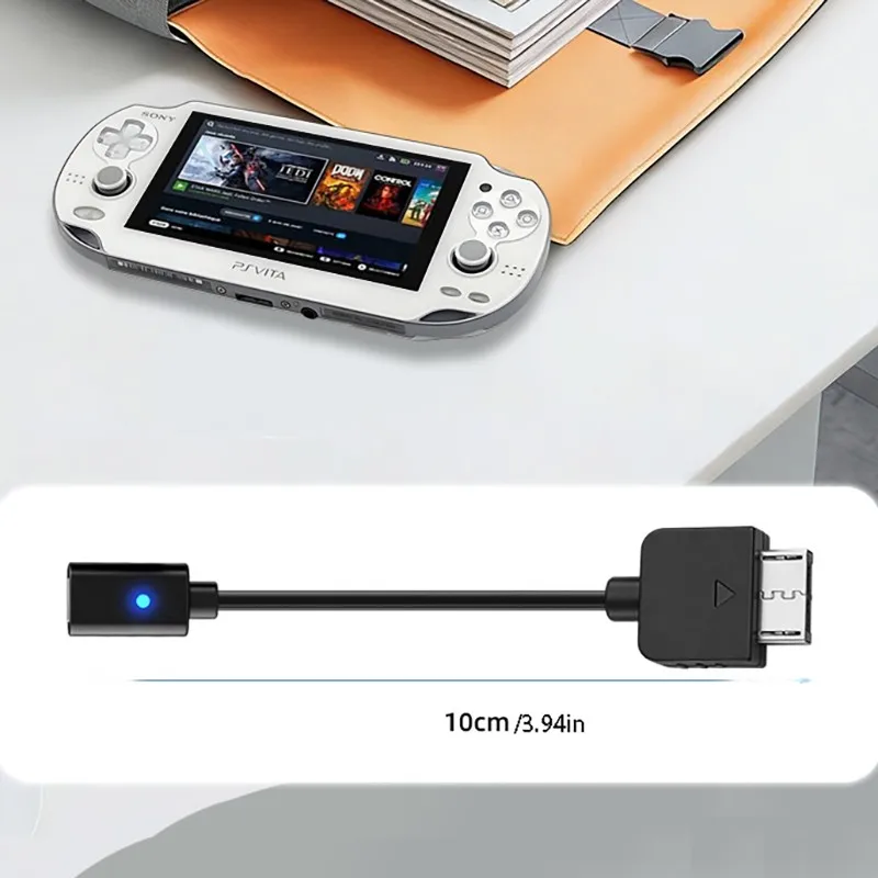for PS ViTA1000 Charging Cable USB C Type C Female Plug Converter with Instruct Light for Sony PlayStation Vita1000 Power Supply