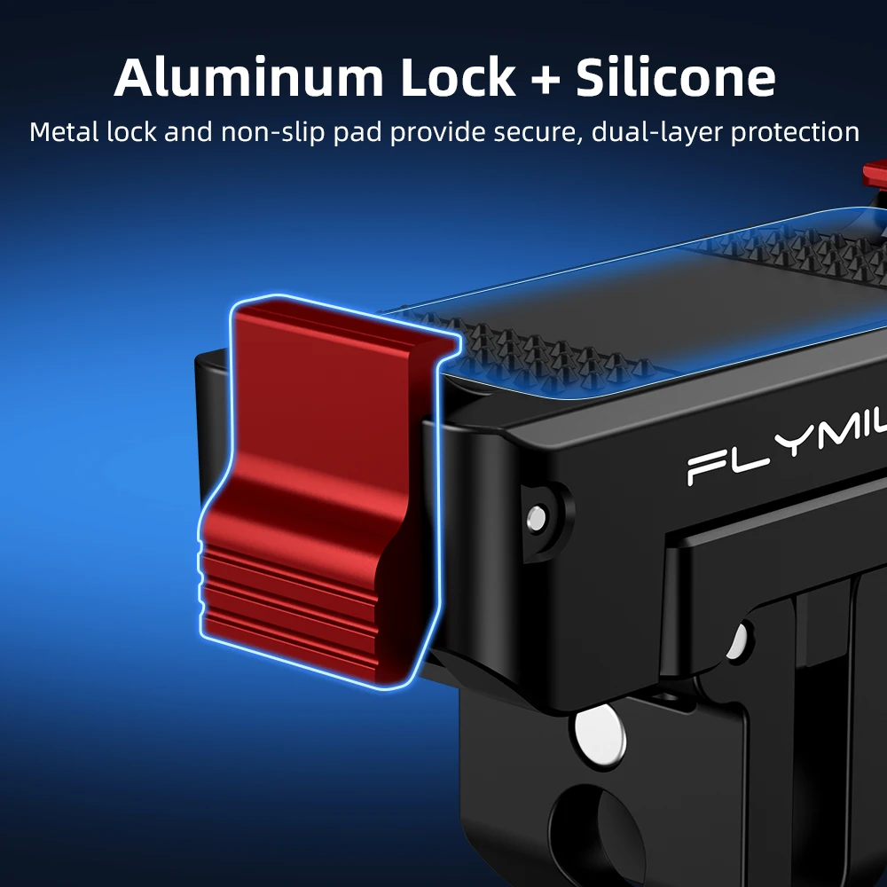 Flymile Quick-Release Mount Magnetic for DJI Action 6 Osmo 360 II Nano Camera 360 ° Rotate Base Extension Bracket Foldable Claw