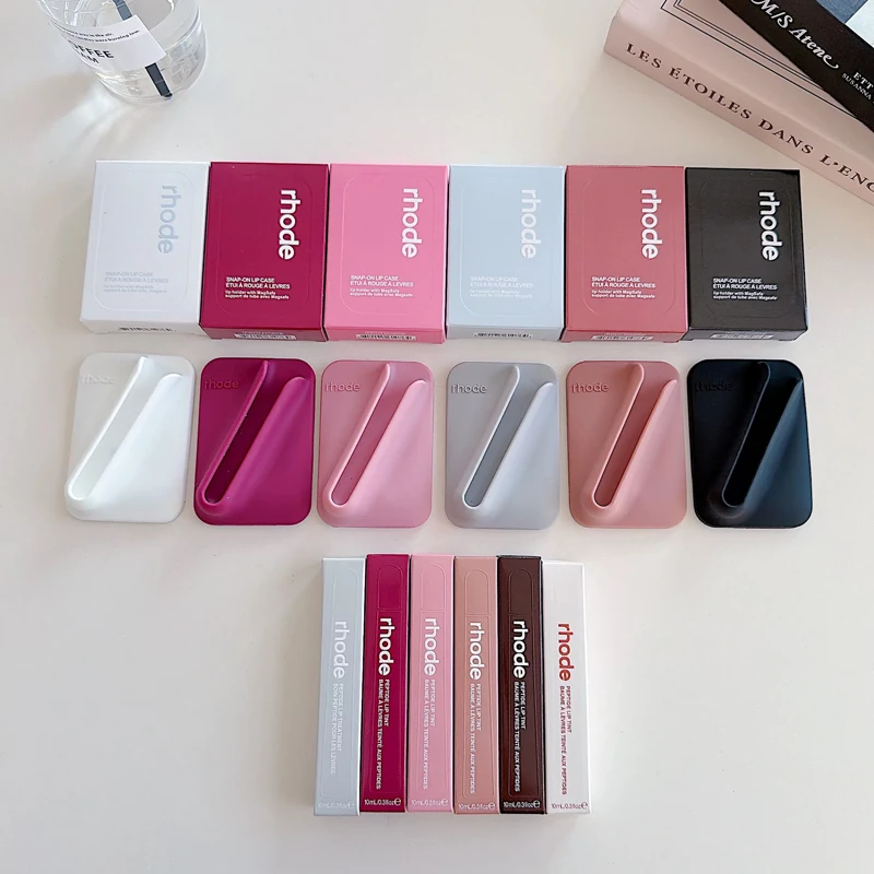 Hot Ribbon Toast Raspberry Espresso Lip Gloss Magnetic SNAP-ON LIP Case Holder for IPhone 17Air 16 15 Pro Max Plus Phone Cover