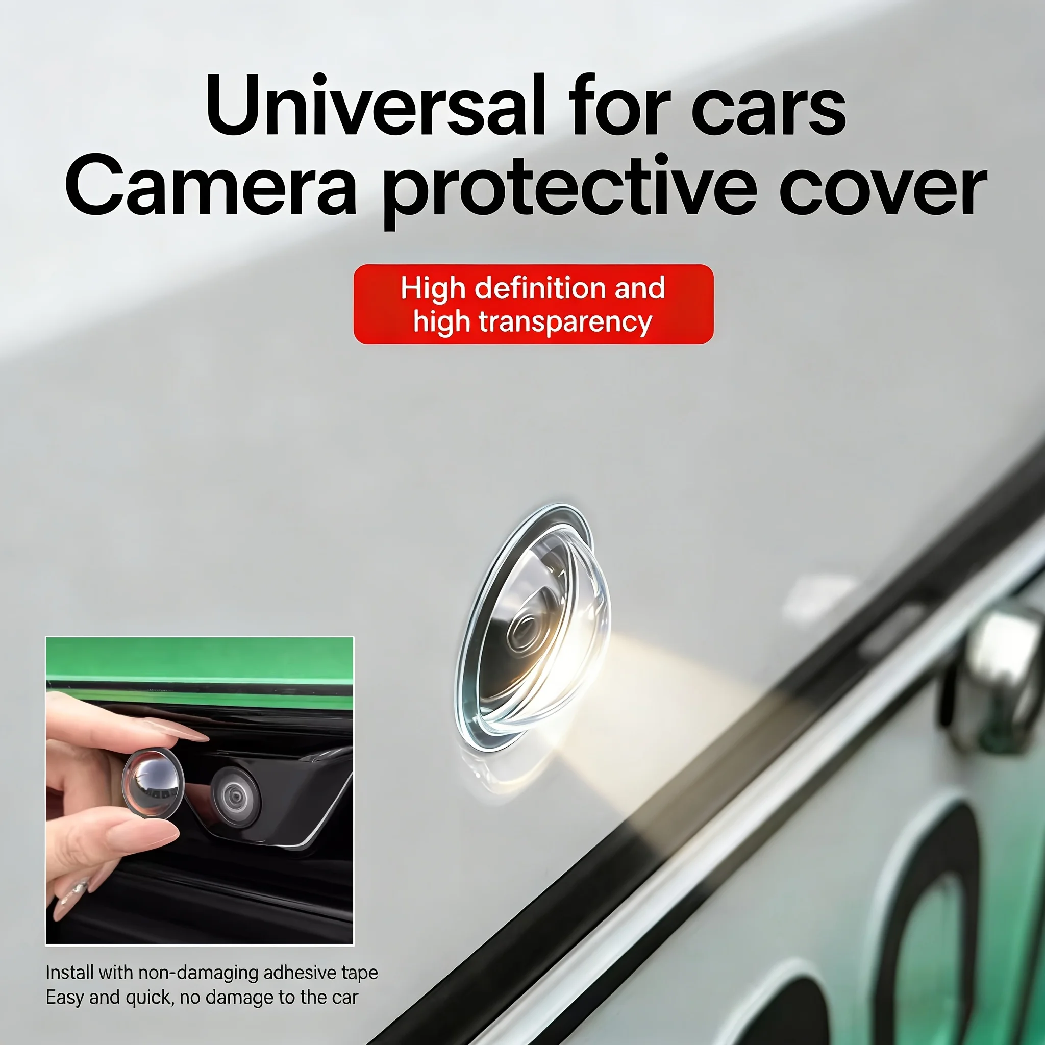 Car 360° Panoramic Camera Protective Cover Reverse Camera Lens Guard Dustproof Anti-scratch HD Clear Vision Auto External Parts