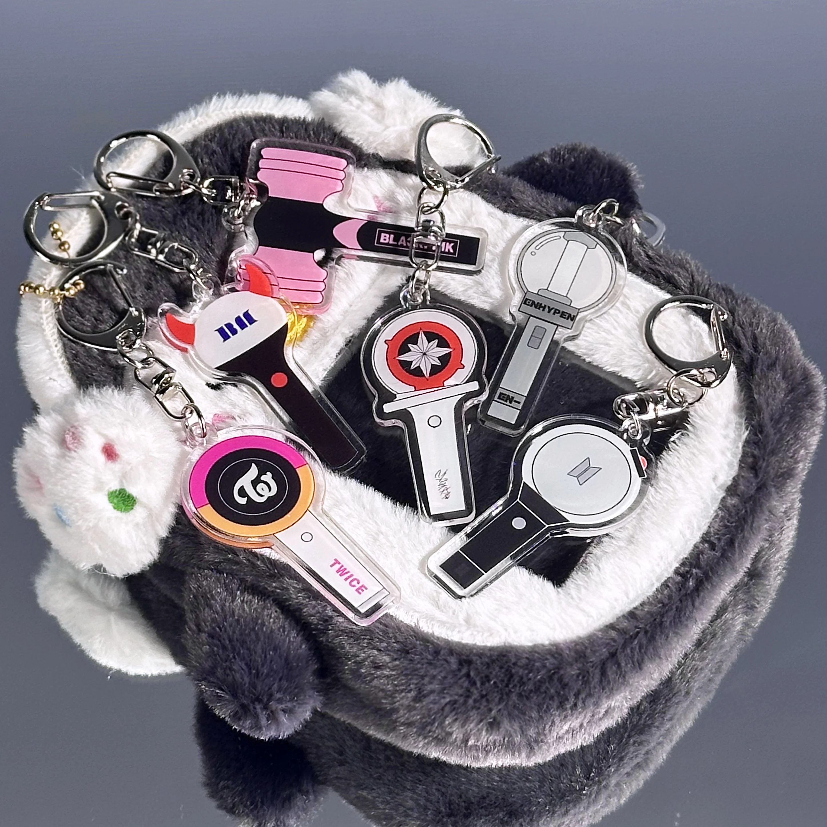 New Korean idol group star collection support high transparency double-sided laminated keychain pendant